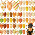 100 Pcs Fall Dog Bandanas Bulk Autumn Pumpkin Maple Leaves Pattern by Jeere