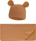 Unisex Baby Swaddle Wrap with Hat Set by Exemaba