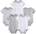 Kiddiezoom Baby Bodysuit Newborn Short Sleeve baby One-Piece Cotton 5-Pack baby by Kiddiezoom