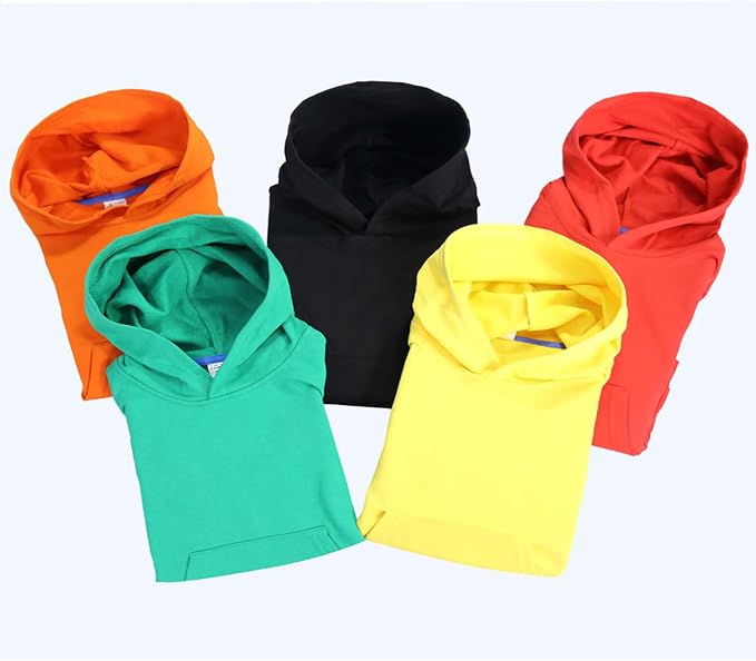 Baby Kids Boy Girl Solid Casual Pocket Hoodie Sweatershirt Long Sleeve Pullover - Image 8
