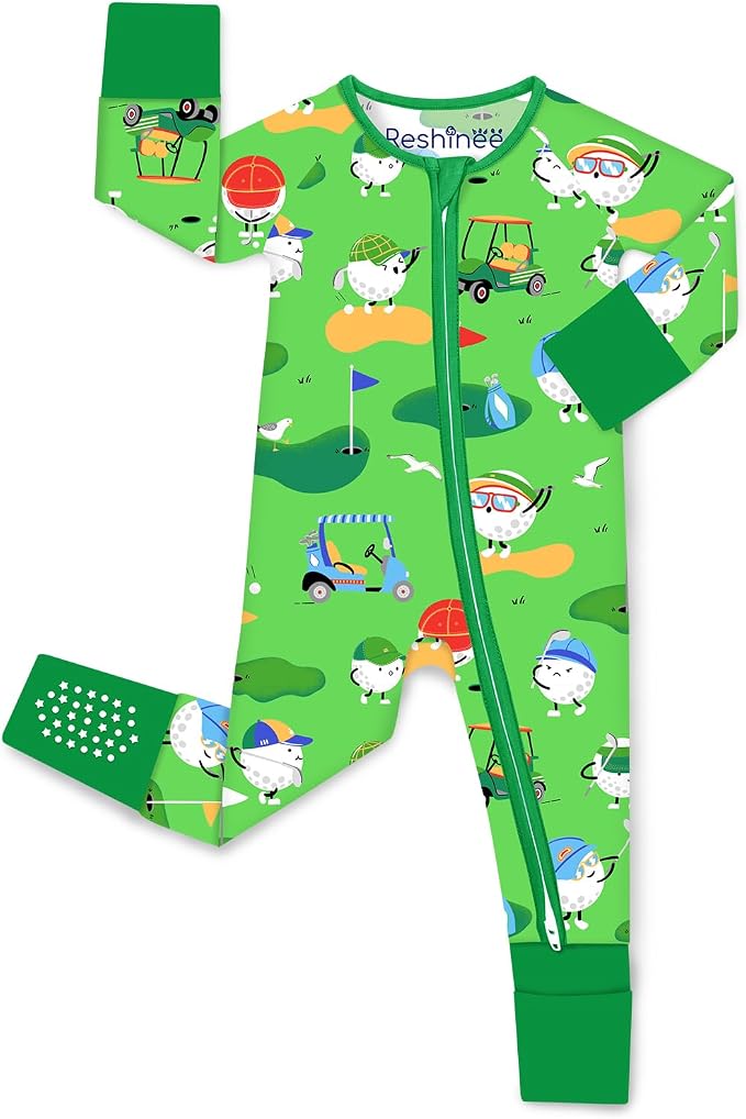 babee Reshinee Bamboo Viscose Baby Footie Pajama, Zipper Sleeper Boys Girls by babeeReshinee