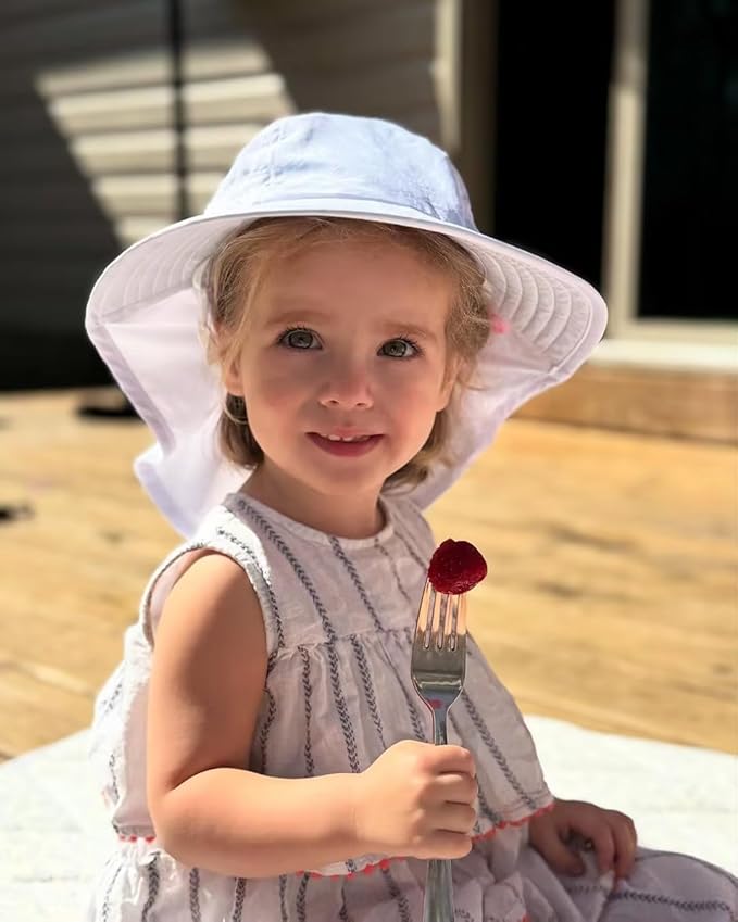 Toddler Baby Sun Hat Kids Summer Beach Essentials Adjustable Beach Hats - Image 5