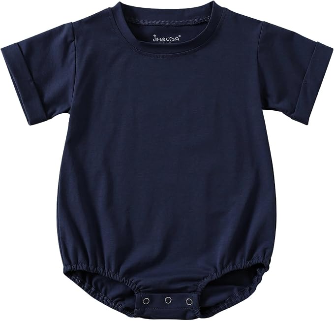 Jimonda Baby Bubble Romper Short Sleeve Bodysuit T-Shirt | 100% Cotton by JimondaBaby