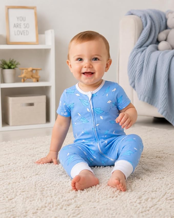 GUISBY Baby Cotton Footless Zipper Pajamas | 100% Cotton Comfort, Easy Zipper - Image 4