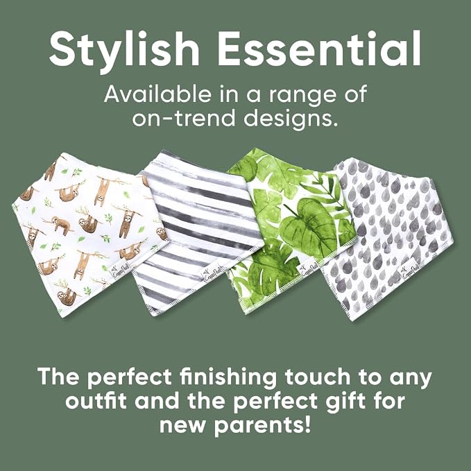 Copper Pearl Baby Bibs 4 Pack, Printed Bandana Drool Bibs - Image 6