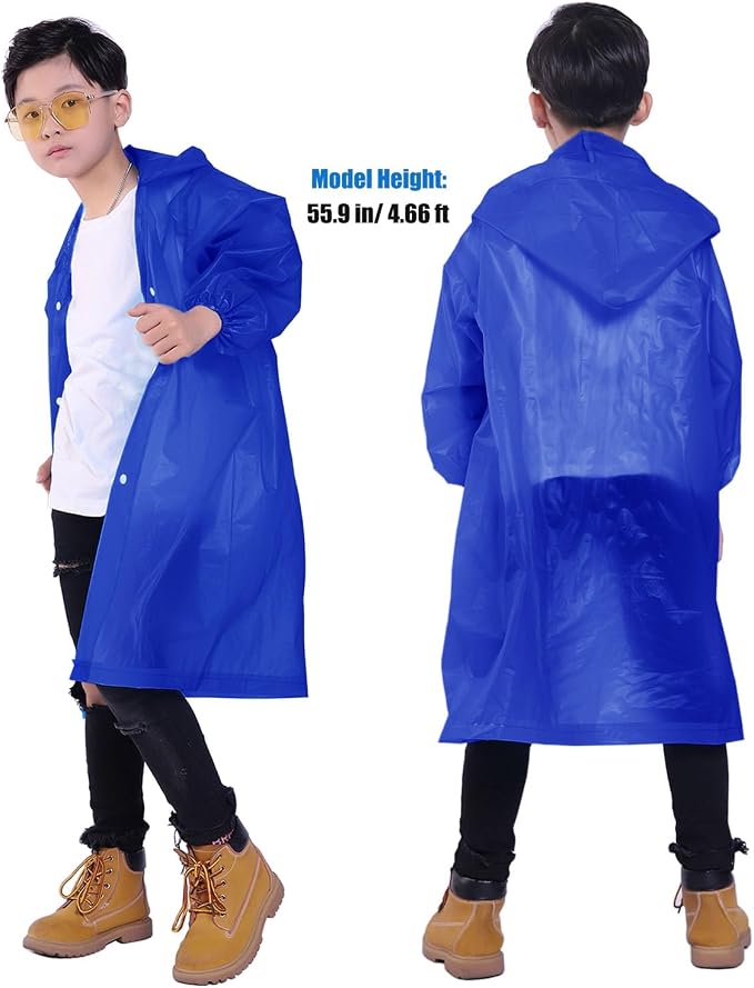 Kids Rain Jacket, 2 Pack Rain Ponchos - Image 6