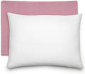 Comfy Cubs Toddler Pillow with Cotton Pillowcase, 13 x 18 in - Travel and Sleep Support for Kids - Lightweight, Breathable Microfiber Fill - Soft and Cozy Small Pillow for Toddlers - Mauve