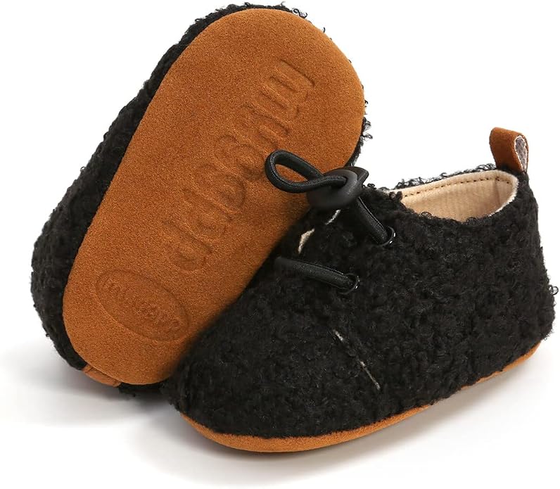 Ohwawadi Infant Baby Boys Girls Slippers Cozy Fleece Booties Soft Bottom Warm - Image 4