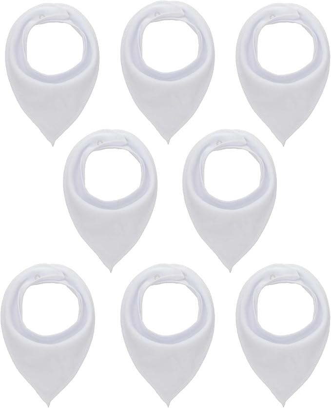 Cotton White Bandana Drool Bibs by maiwa