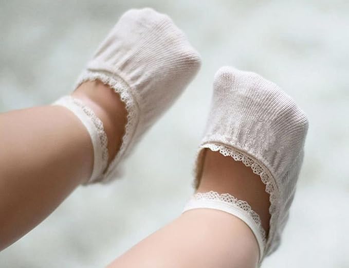 Baby Girl Socks Lace Non-skid Toddler Socks Newborn Infants Anti Slip Skid - Image 8