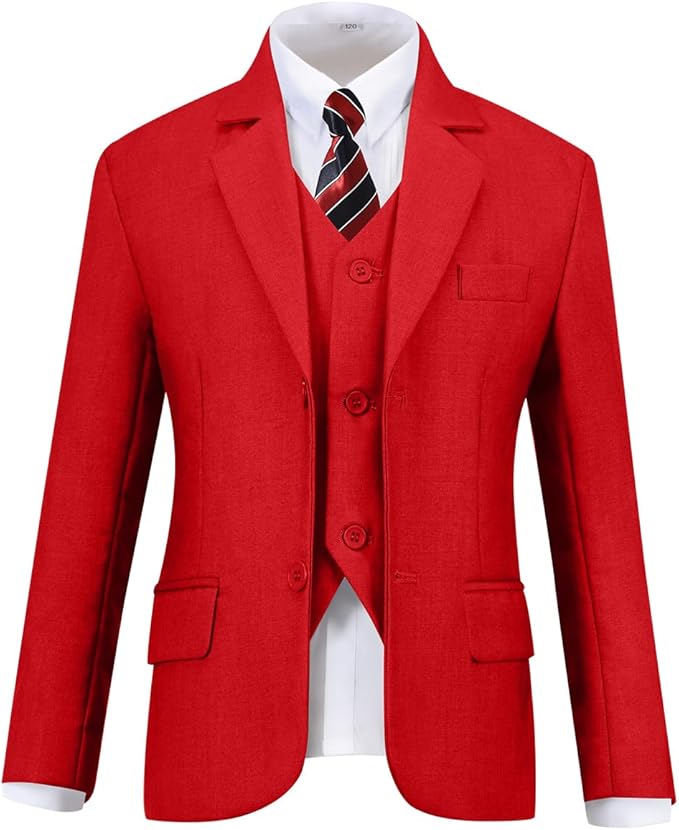 Visaccy Boys Suits Slim Fit Dress Clothes Ring Bearer Outfit