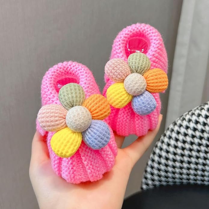 Newborn Shoes, Baby Girls Boys Hand Knit Booties, Photography Props, Photoshoot - Image 5
