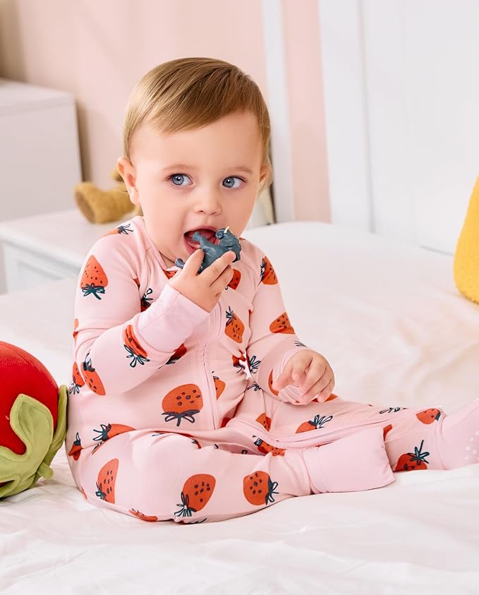 babee Reshinee Viscose Derived from Bamboo Baby Footie Pajamas Convertible - Image 3