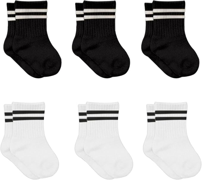 bistyle Baby Grip Ankle Socks 6 Pairs | Newborn Infant Toddlers Sock Organic by bistyle