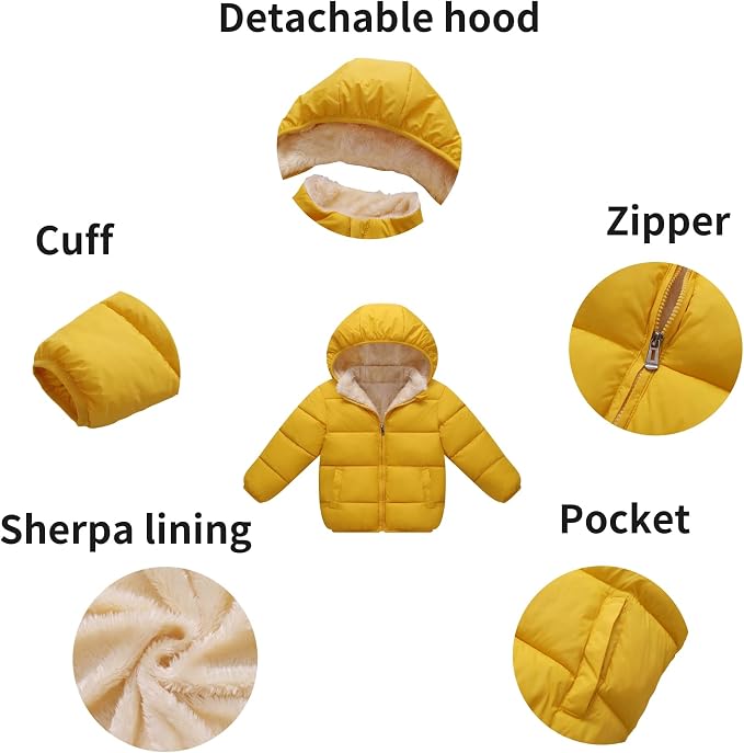 Toddler Boys' Girls' Winter Coat - Image 4