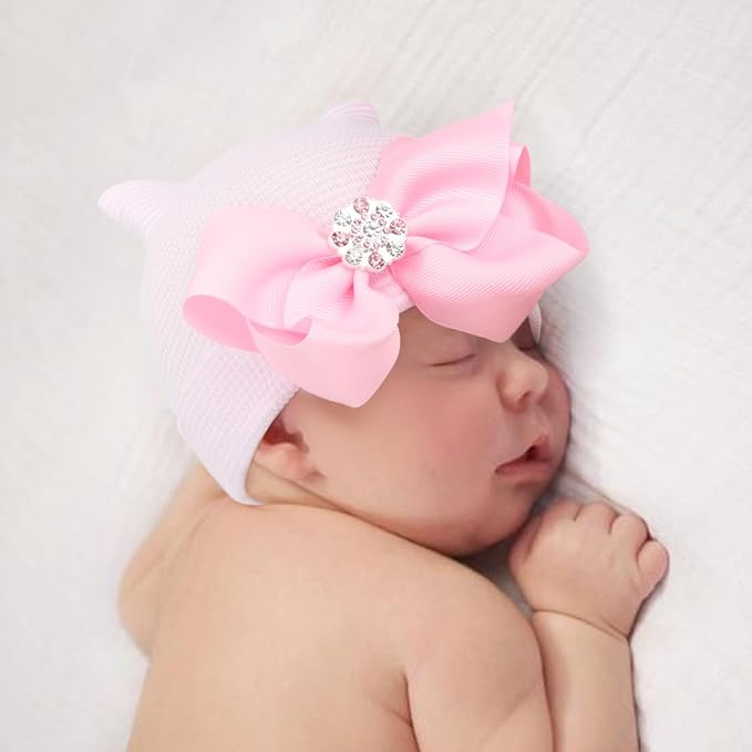 AQOKKA Newborn Baby Girl Hats - Image 2