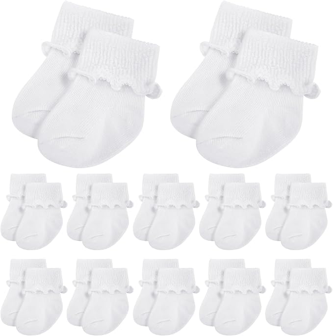 Toulite 12 Pair Preemie Newborn Baby Socks by Toulite