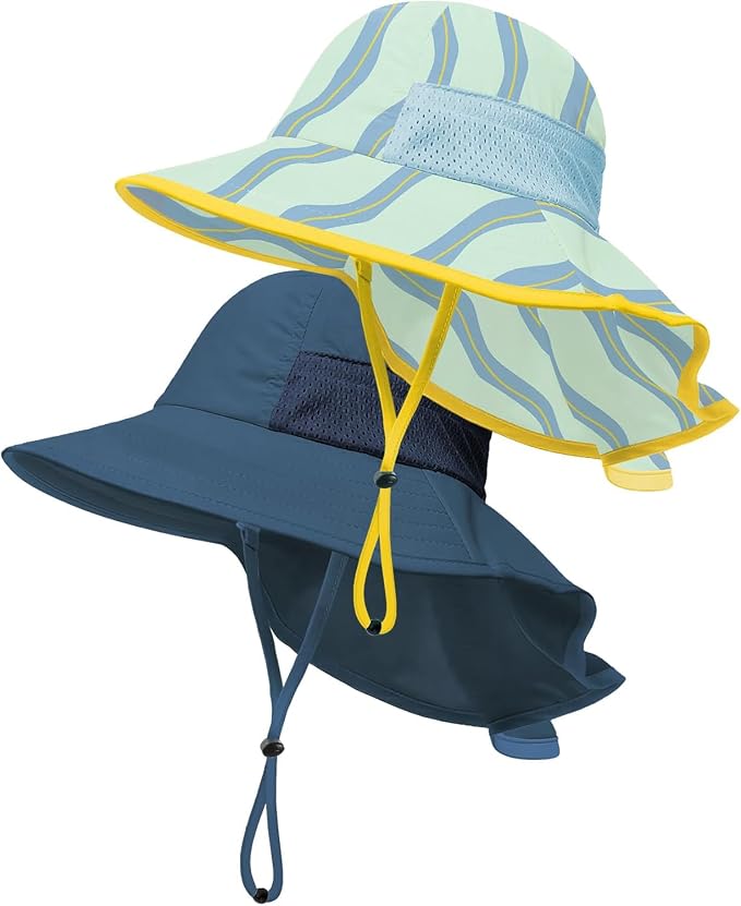 Baby Sun Hat with Neck Flap UPF 50+ by MACOWCF