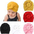 DRESHOW BQUBO 5 Pieces Newborn Baby Turban Hats Bow Baby Infant Beanie by DRESHOW
