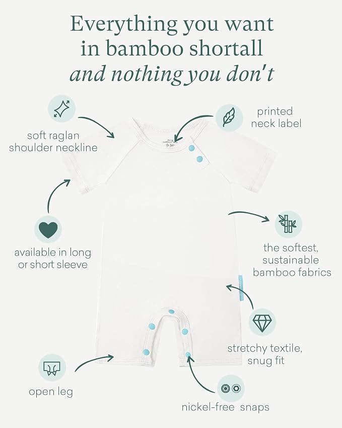 PurComfy SuperSoft Bamboo Viscose Baby Romper, Short Sleeve | One-piece Summer - Image 2