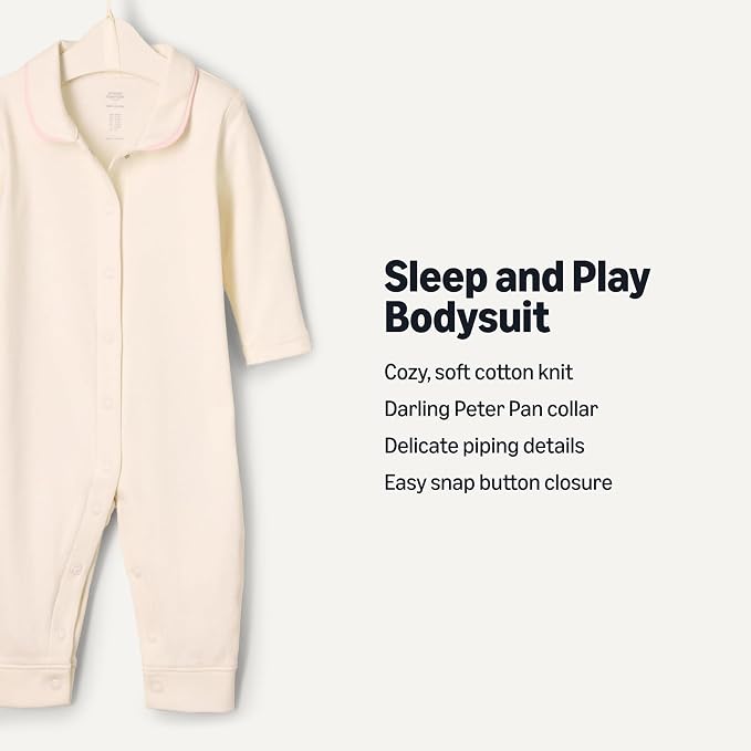 Amazon Essentials x Sofia Grainge Unisex Babies' Cotton Footless Sleepsuit - Image 2