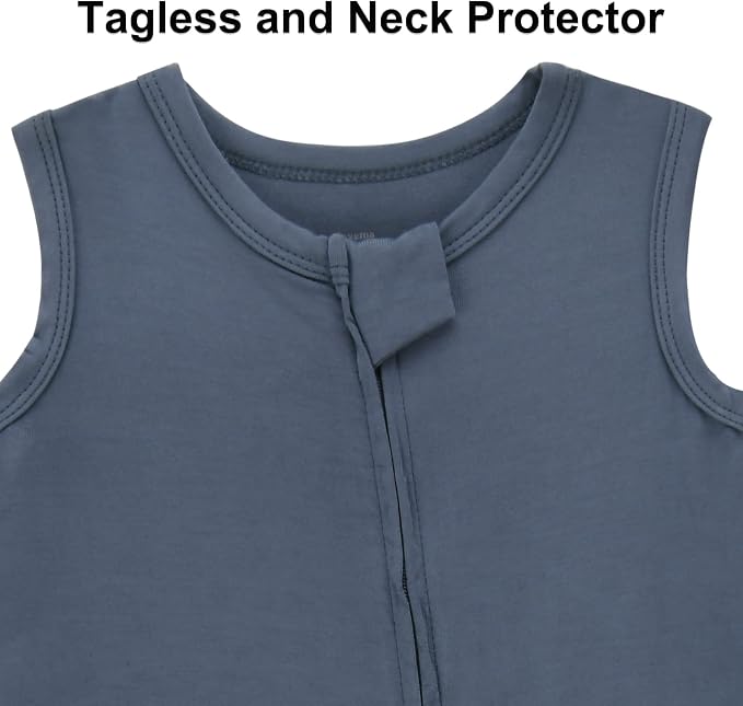 Aablexema Baby Rayon of Bamboo Sleeveless Footless Zipper Romper 0-24M | 2pcs - Image 3