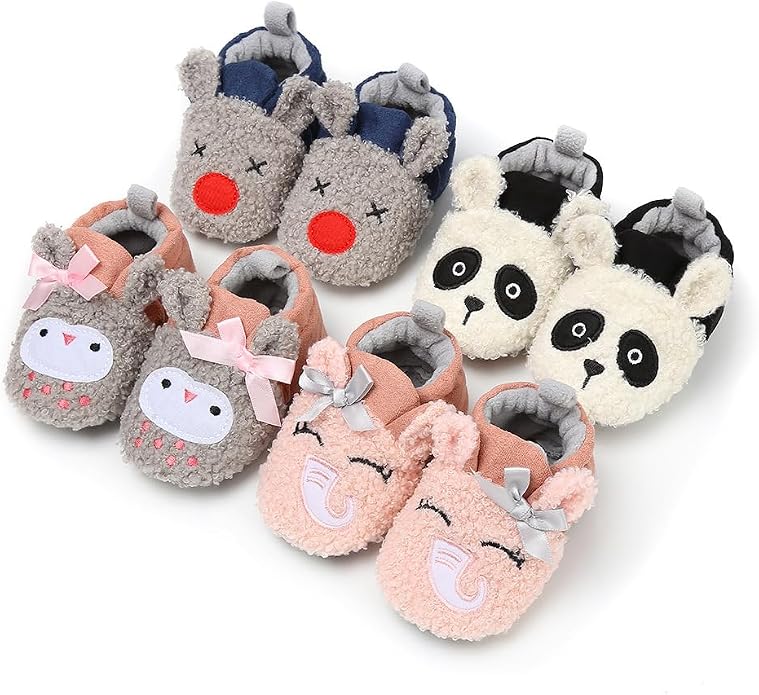 Baby Boys Girls Cotton Booties Non Skid Soft Sock Boots Infant Slippers Newborn - Image 3