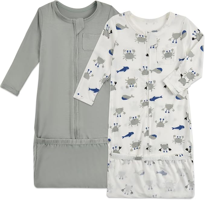 Aablexema Baby Nightgowns Rayon of Bamboo 2-way Zipper by Aablexema