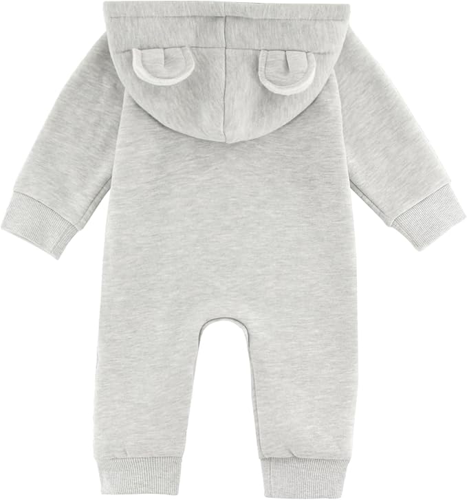 Baby Jumpsuit Hoodie Romper Zipper Long Sleeve One Piece Outfits Warm Clothes - Image 2
