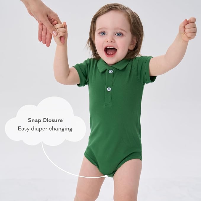 pureborn Baby Girls Boys Bodysuit Super Soft Cotton Romper 0-24 Months | - Image 5