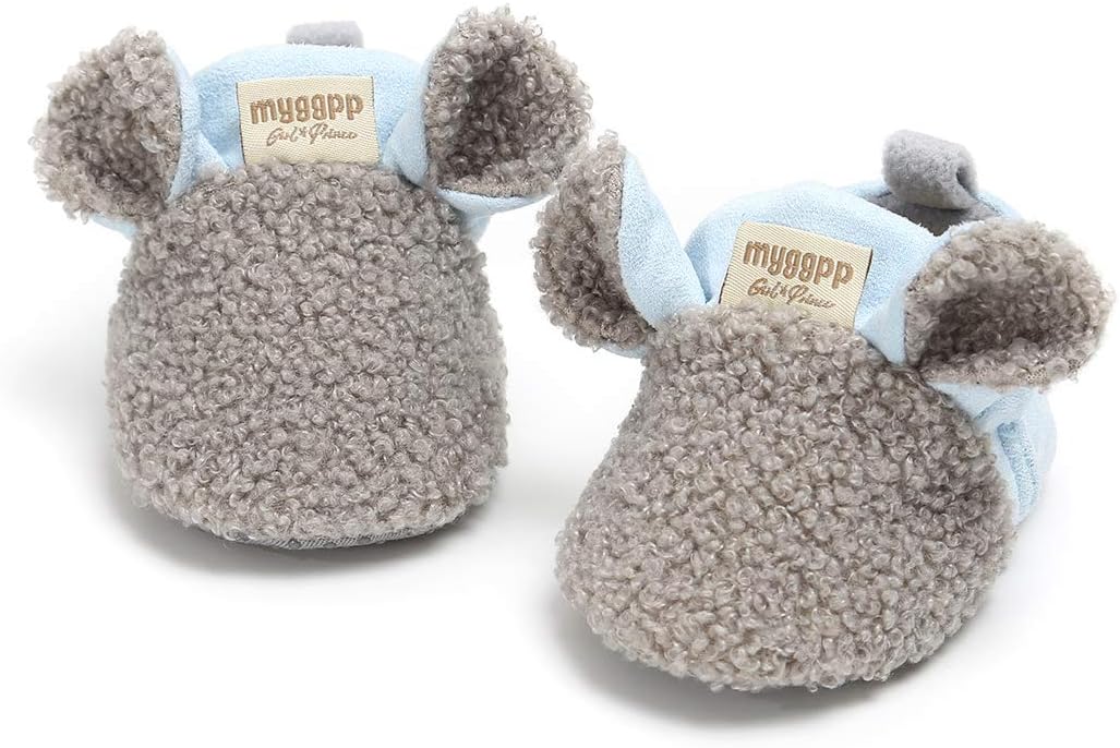 Ohwawadi Infant Baby Boys Girls Slippers Cozy Fleece Booties Soft Bottom Warm - Image 8