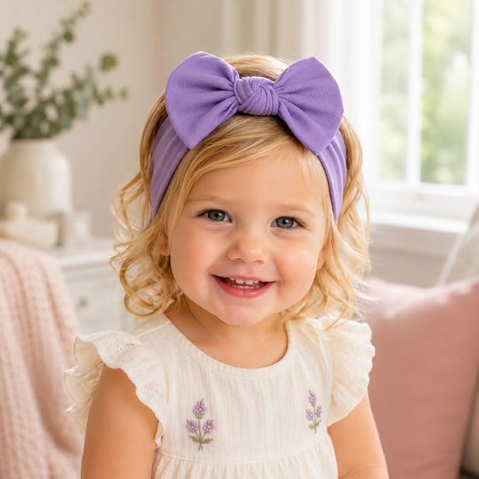 Baby Girl Headbands-Infant, Toddler Cotton Handmade Hairbands - Image 5