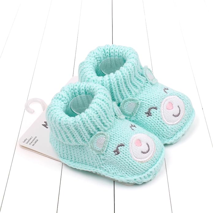 Infant Baby Boys Girls Knitted Booties Soft Cute First Walking Socks Shoes | - Image 2