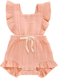 YOUNGER TREE Toddler Baby Girl Ruffled Sleeveless Romper Casual Summer Jumpsuit by YOUNGERTREE