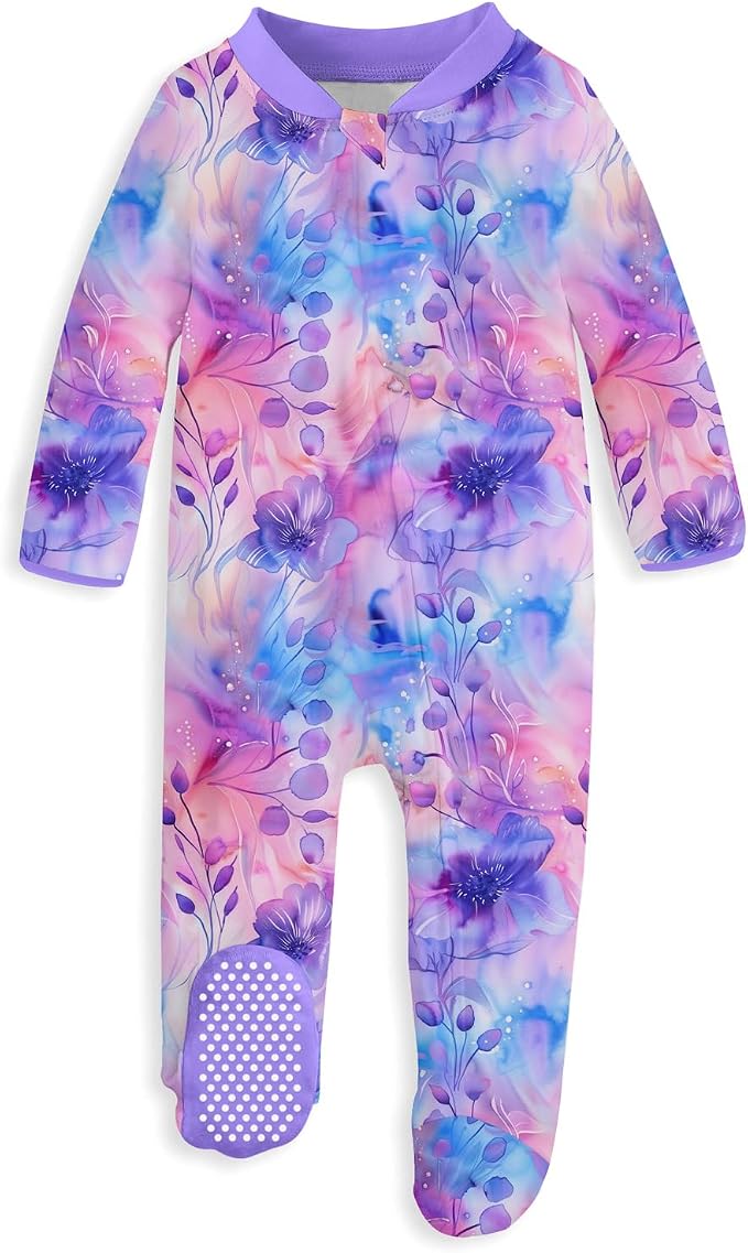 uideazone Baby Girls Footed Pajamas, Zip Sleeper by uideazone