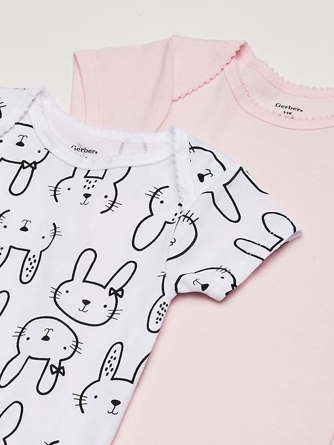 Gerber Baby Girls' 8-pack Short Sleeve Onesies Bodysuits - Image 4