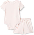 Amazon Essentials Unisex Toddlers' Short Sleeve 100% Cotton Bodysuit and Short by AmazonEssentials