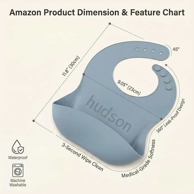norinori Personalized Silicone Baby Bibs - Image 6