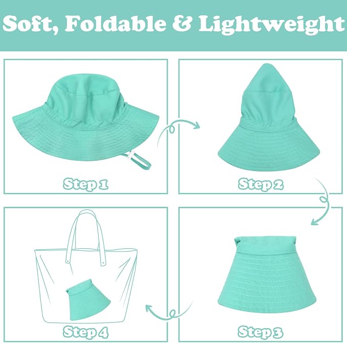 Sarfel Baby Sun Hat Summer Baby Boy Hats UPF 50+ Sun Protection Toddler Hat - Image 6