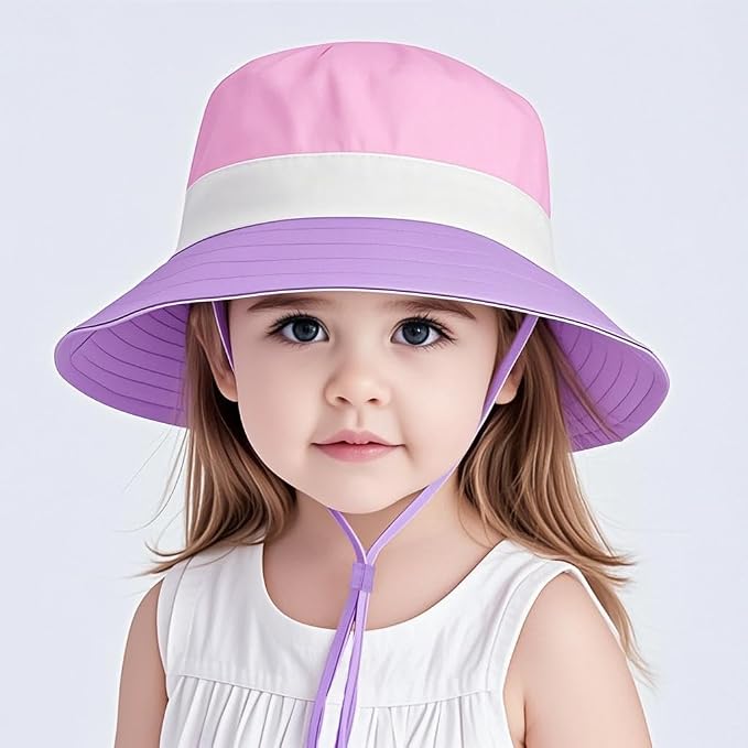 Baby Boy Sun Hat Toddler Bucket Beach Hat Girl UPF 50+ Cotton Linen - Image 6