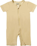 GUISBY Baby Rayon of Bamboo Short Sleeve Footless Zipper Romper 2 Pack | Soft by GUISBY