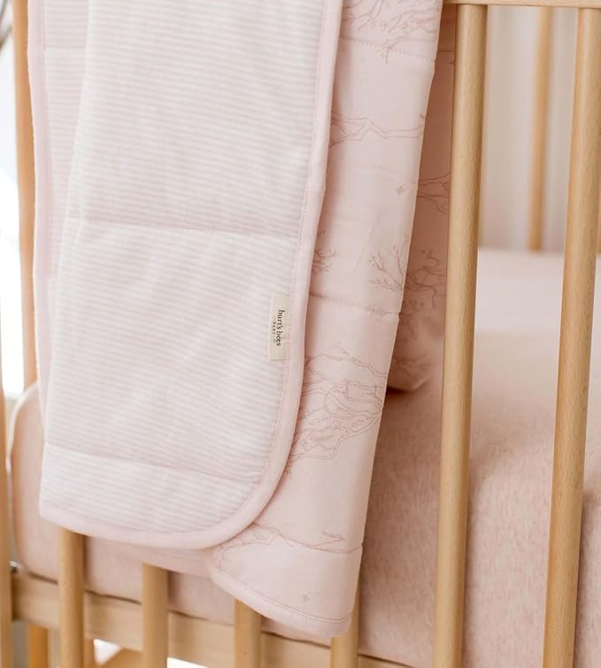 Burt's Bees Baby Organic Cotton Infant Reversible Blanket, Nursery Bedding | - Image 3
