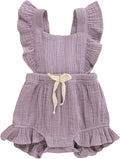YOUNGER TREE Toddler Baby Girl Ruffled Sleeveless Romper Casual Summer Jumpsuit by YOUNGERTREE