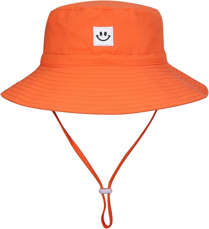 Baby Sun Hat Smile Face UPF 50+ Toddler Bucket Hat by MaxNova