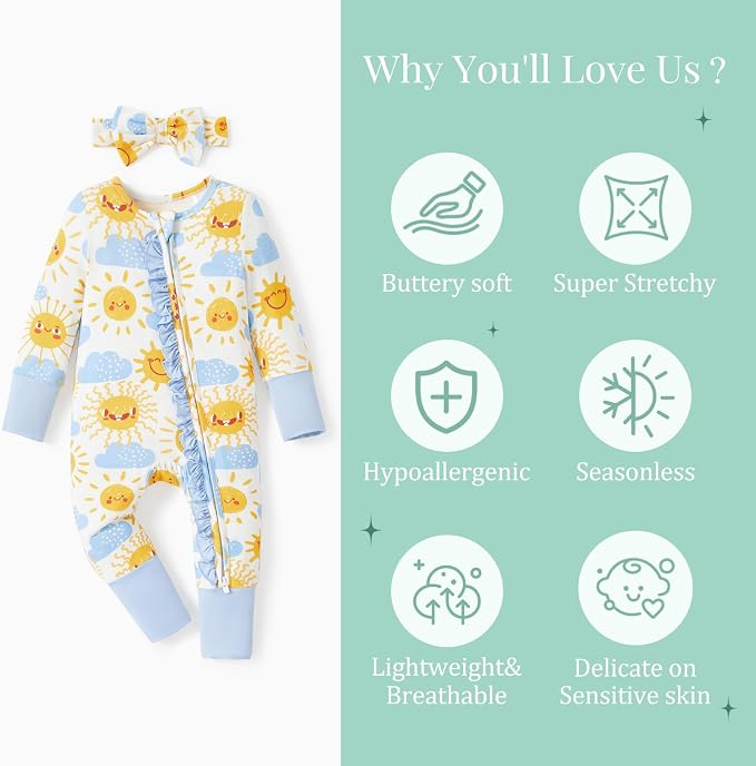 PATPAT Bamboo Viscose Baby Footie - Image 4