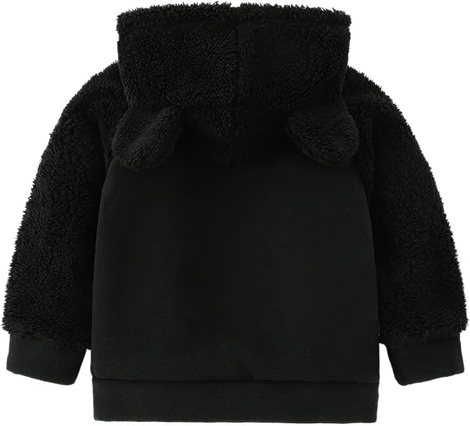 Toddler Winter Coats Baby Boys Girls Fuzzy Sherpa Fleece Jackets - Image 3