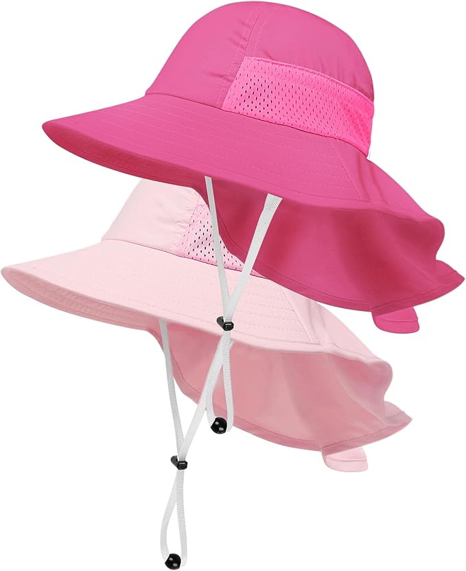 Toddler Baby Sun Hat Kids Summer Beach Essentials Adjustable Beach Hats by HONGTEYA