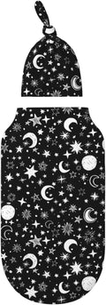 Moon and Star Swaddle Blankets Soft Receiving Blanket Baby Swaddle Wrap by Figtihw