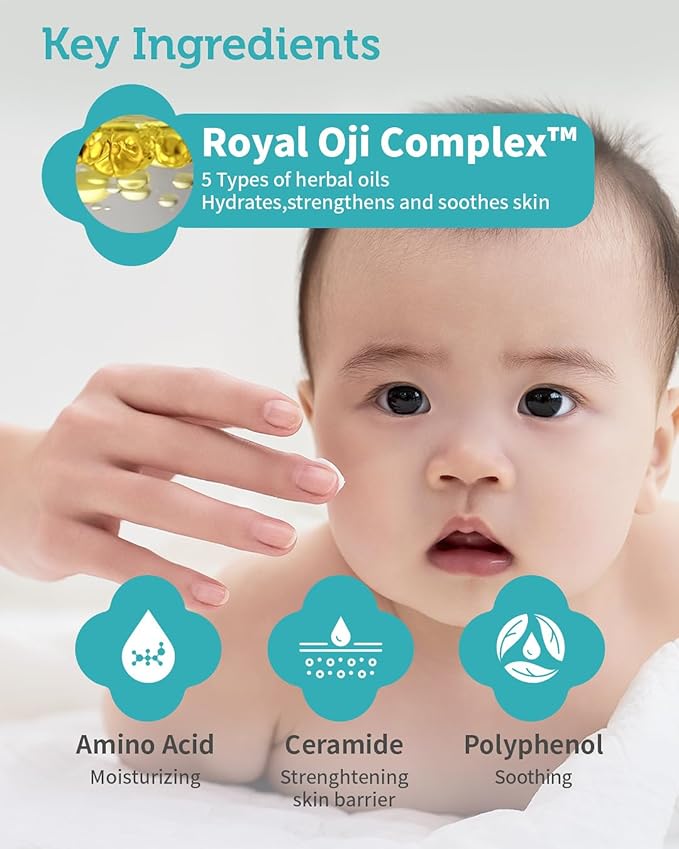 GOONGBE Baby Soothing Water Gel Cream - Korean Baby Cooling & Moisturizing Relief for Baby's Sensitive Skin - Dermatologically Tested - Quick Soothing for Face and Body, 3.38 fl.oz.
