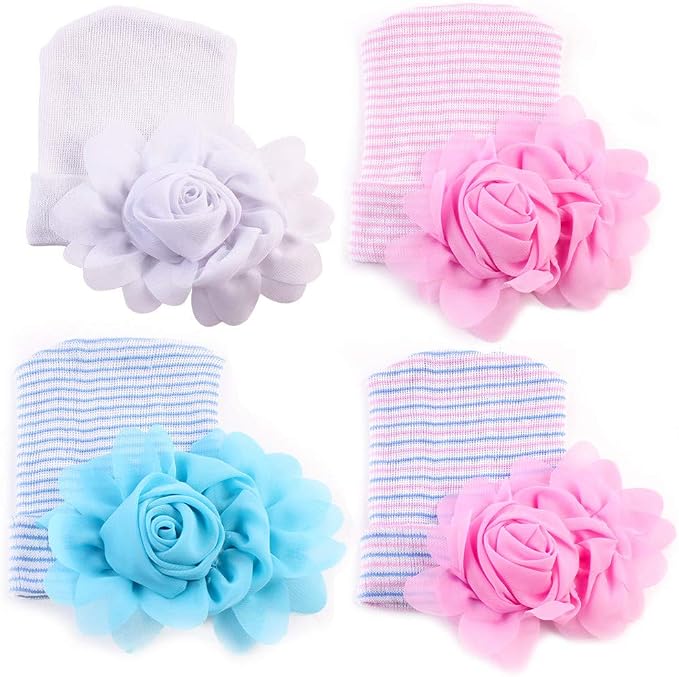 Newborn Hospital Hat Infant Baby Hat Caps by Upeilxd